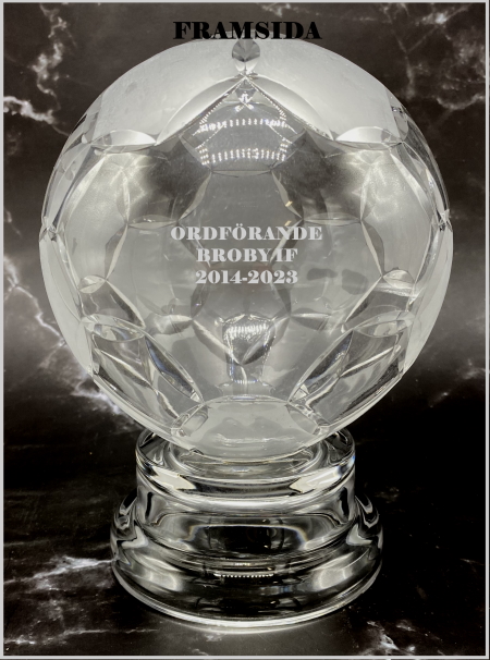 Statuett Fodbold Kristallbollen